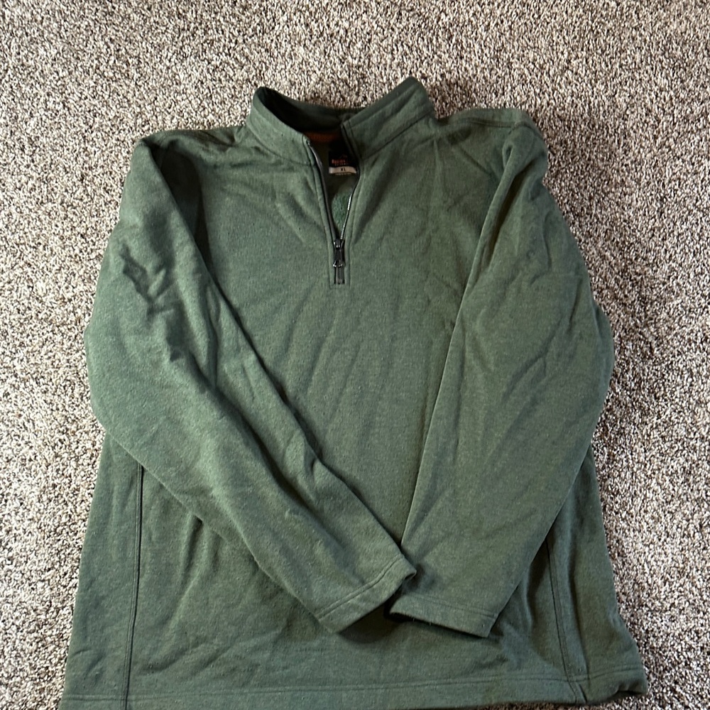 Men's Green Zip-Up Sweater